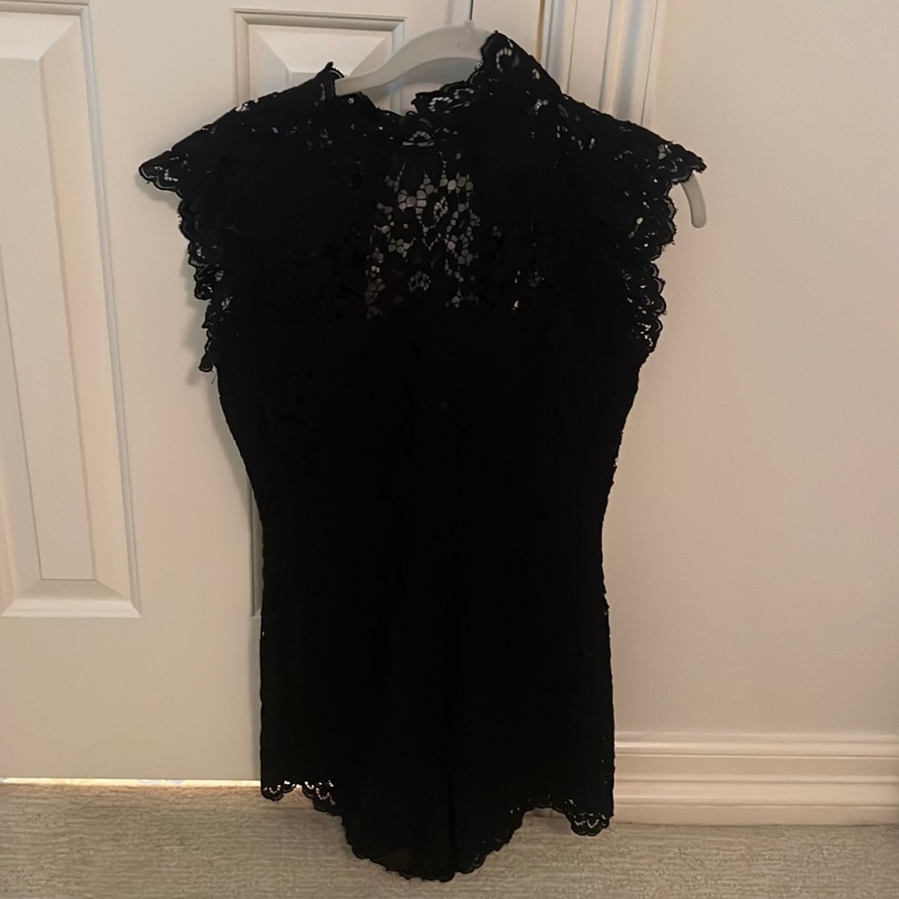 Black lace romper size 4